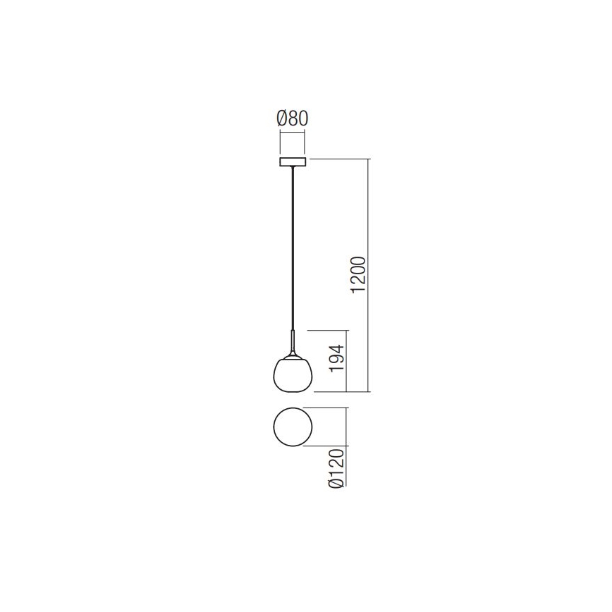 Redo 01-2081 - Riippuvalaisin vaijerilla KIWI 1xG9/40W/230V Ø 12 cm kiiltävä kromi/valkoinen