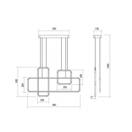 Redo 01-2099 - THAI himmennettävä LED-riippuvalaisin vaijerilla, 86 W, 230 V, valkoinen