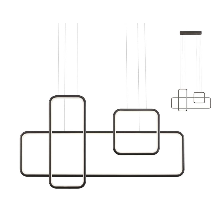 Redo 01-2100 - THAI LED-himmennettävä riippuvalaisin vaijerilla, 86W/230V, musta
