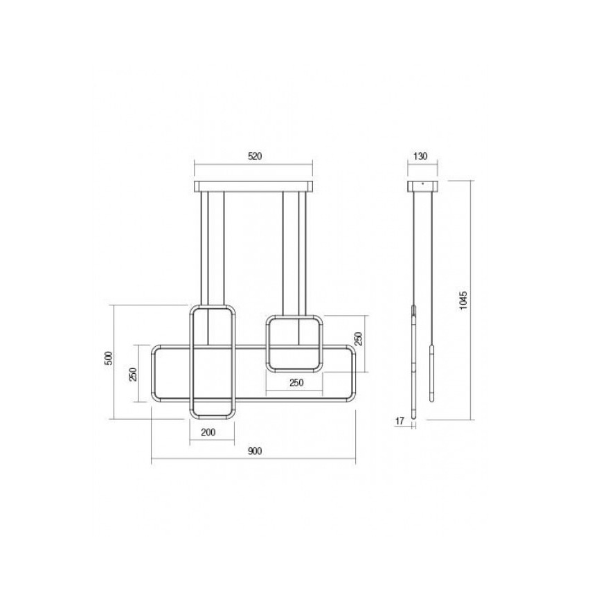 Redo 01-2100 - THAI LED-himmennettävä riippuvalaisin vaijerilla, 86W/230V, musta