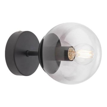 Redo 01-2175 - SEMIA-seinävalaisin 1xE14/28W/230V, musta/savunvärinen