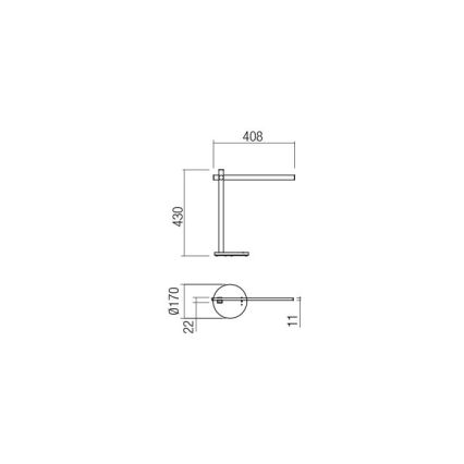 Redo 01-2213 - Himmennettävä LED-kosketuspöytävalaisin OMEO LED/5,5W/230V 3000/4500/6500K musta