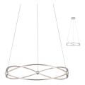 Redo 01-2251 - Himmennettävä LED-kattokruunu johdossa QUARK LED/43W/230V 3000K halkaisija 60 cm mattakromi