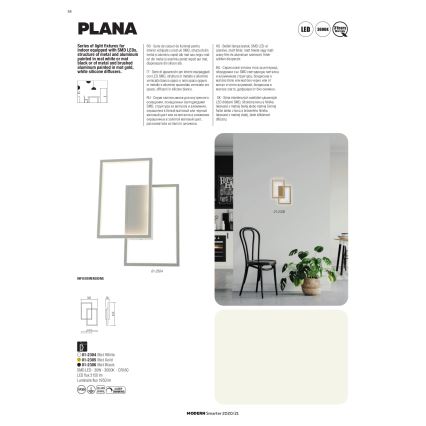 Redo 01-2316 - himmennettävä PLANA LED/80W/230V riippuvalaisin vaijerilla, valkoinen