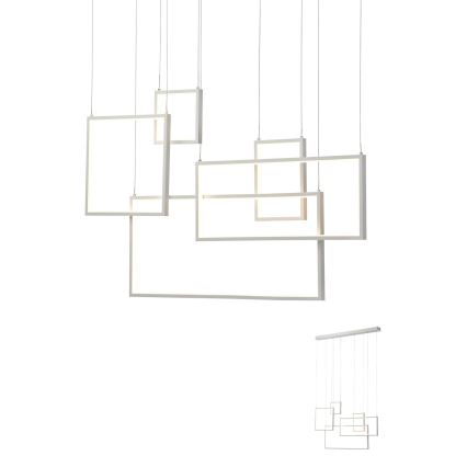 Redo 01-2316 - himmennettävä PLANA LED/80W/230V riippuvalaisin vaijerilla, valkoinen