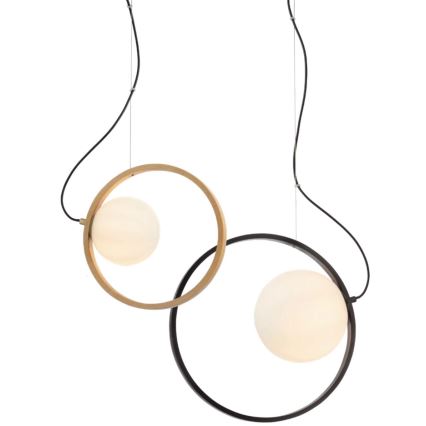 Redo 01-2319 - Kattokruunu johdossa KLEIDI 1xE14/28W/230V halkaisija 27 cm ruskea