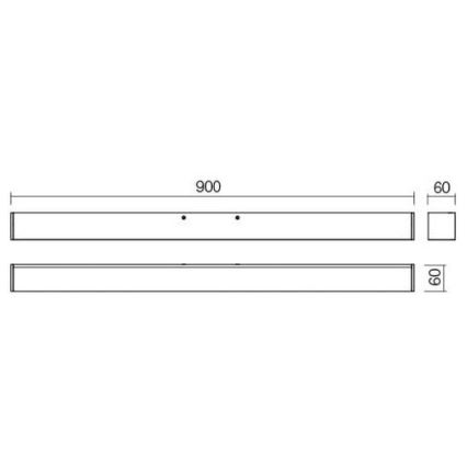 Redo 01-2328 - LED Kylpyhuoneen peilivalo THELA LED/25W/230V 90 cm CRI 90 IP44