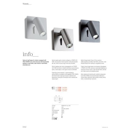 Redo 01-2338 - LED-seinävalaisin TOMIX LED/3,2W/230V valkoinen