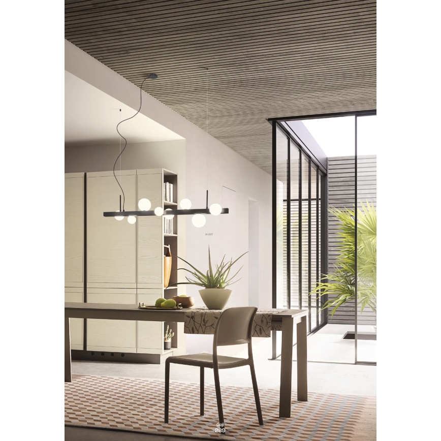 Redo 01-2374 - Kattokruunu johdossa GOJI 6xG9/28W/230V kulta