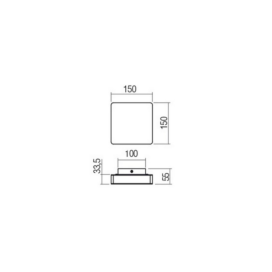 Redo 01-2384 - LED-seinävalaisin TABLET LED/11W/230V 3000K CRI 90 musta
