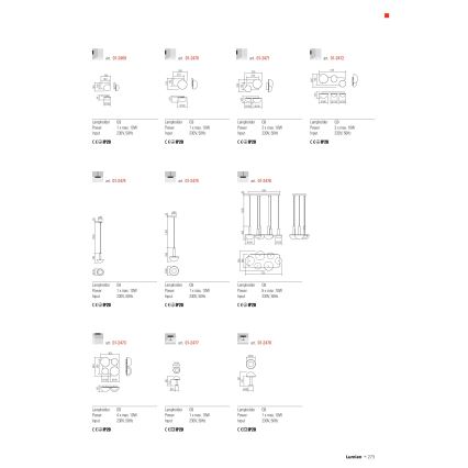 Redo 01-2472 - Seinävalaisin LUMIEN 3xG9/10W/230V kulta/valkoinen