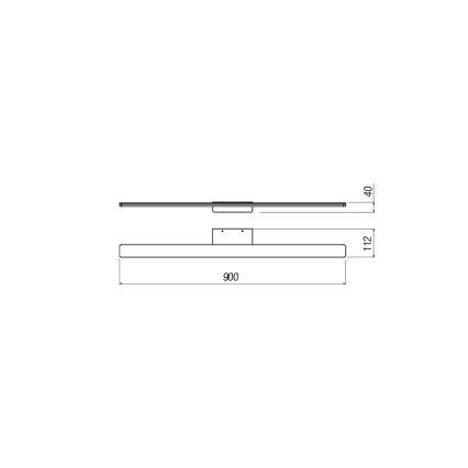 Redo 01-2507 - Kylpyhuoneen LED-peilivalo BARRIO LED/27,39W/230V 90 cm CRI 90 IP44 valkoinen