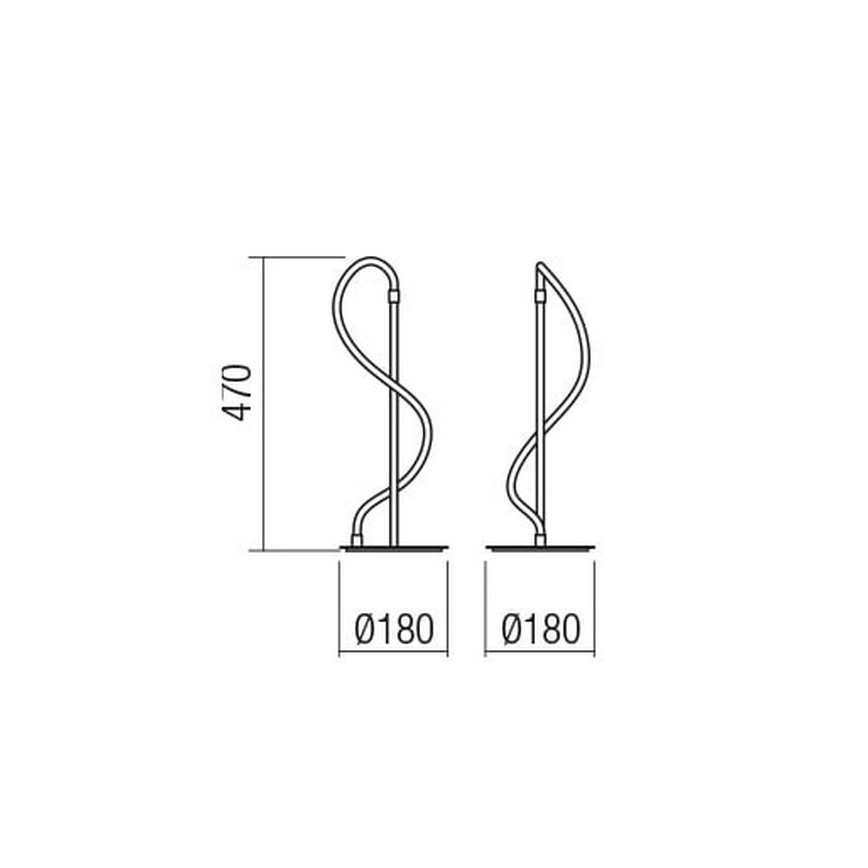 Redo 01-2529 - Himmennettävä LED-pöytävalaisin CORRAL LED/12W/230V kulta