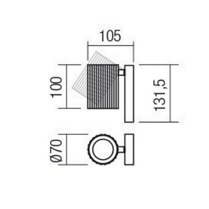 Redo 01-2548 - DELPHI seinäspotti 1xGU10/7W/230V, valkoinen