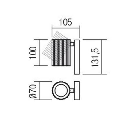 Redo 01-2549 - Seinään asennettava DELPHI-kohdevalaisin 1xGU10/7W/230V musta