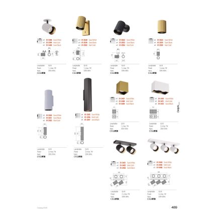 Redo 01-2585 - Kohdevalaisin DELPHI 1xGU10/7W/230V halkaisija 7 cm kultainen