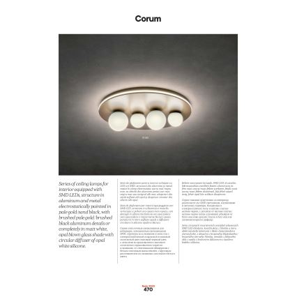 Redo 01-2657 - LED-kattovalaisin CORUM LED/48W/230V 3000K CRI 90 valkoinen