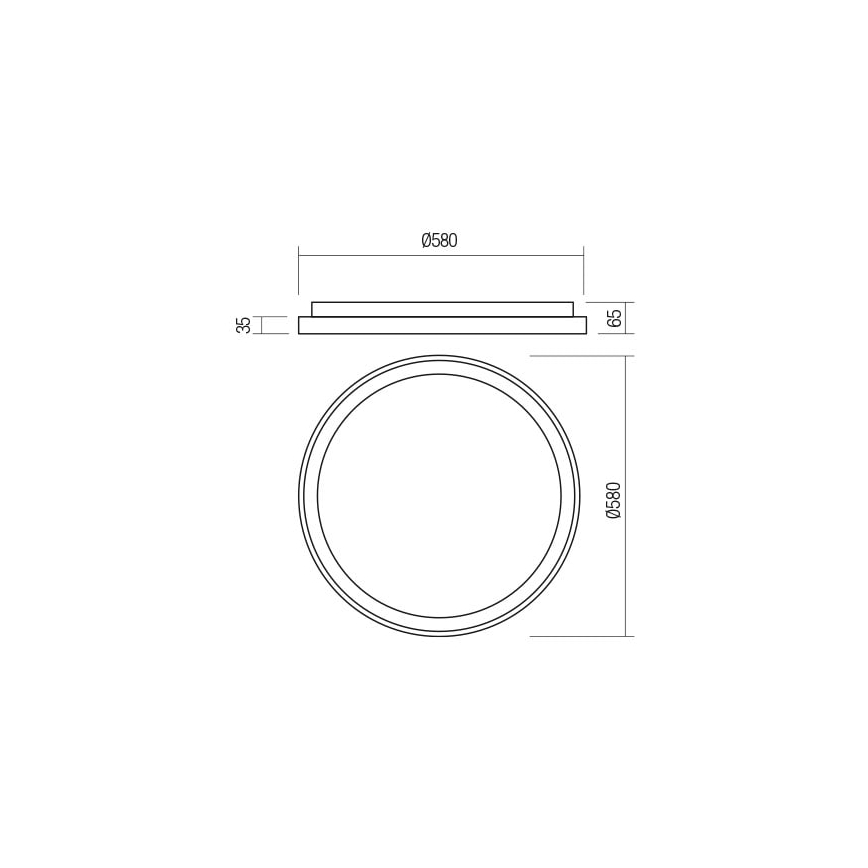 Redo 01-2670 - Himmennettävä LED-kattovalaisin ICONIC LED/50W/230V halkaisija 58 cm kulta