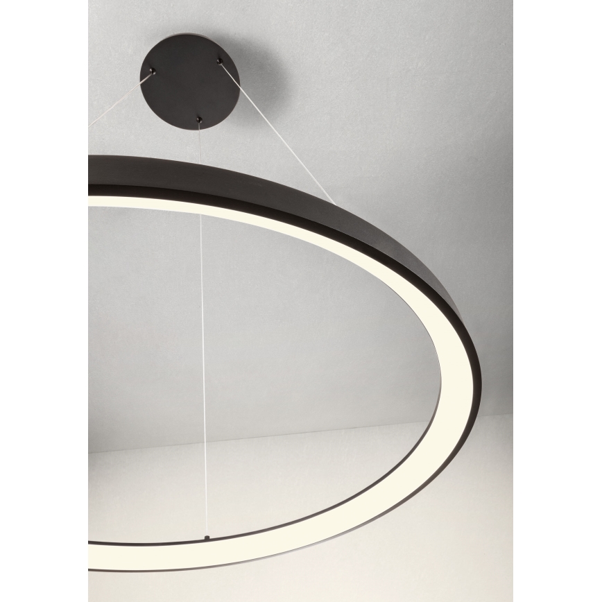 Redo 01-2677 - Himmennettävä LED-kattokruunu johdossa ICONIC LED/60W/230V halkaisija 78 cm musta