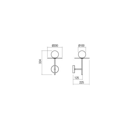 Redo 01-2725 - Seinävalaisin PLATO 1xG9/10W/230V kulta