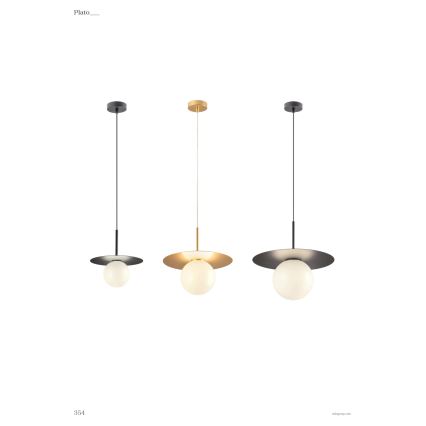 Redo 01-2727 - Kattokruunu johdossa PLATO 1xG9/10W/230V halkaisija 20 cm kulta