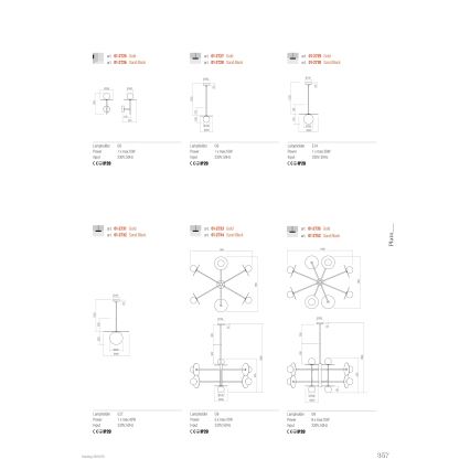 Redo 01-2727 - Kattokruunu johdossa PLATO 1xG9/10W/230V halkaisija 20 cm kulta