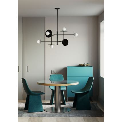 Redo 01-2734 - Riippukattokruunu PLATO 6xG9/10W/230V musta