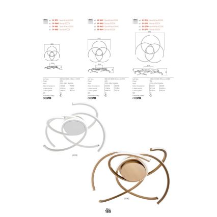 Redo 01-2748 - Himmennettävä LED-kattovalaisin ALIEN LED/75W/230V 3000K halkaisija 90 cm valkoinen