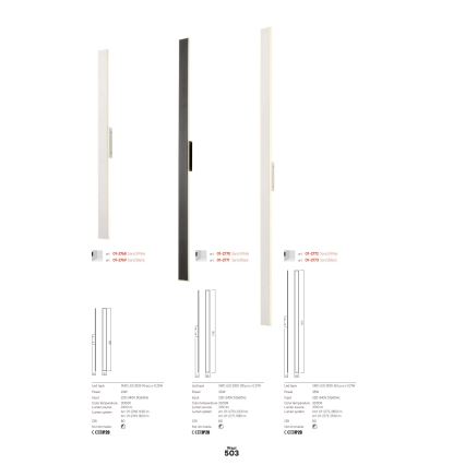 Redo 01-2770 - LED-seinävalaisin WAPI LED/30W/230V 119 cm valkoinen