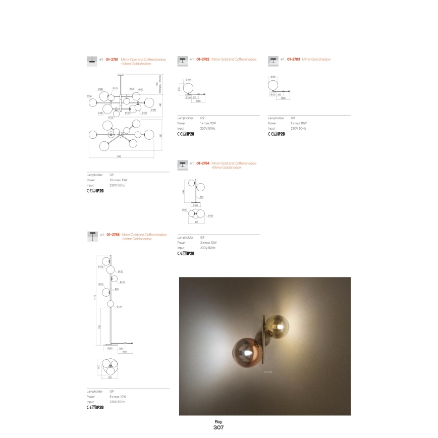 Redo 01-2778 - Seinävalaisin ROY 2xG9/10W/230V