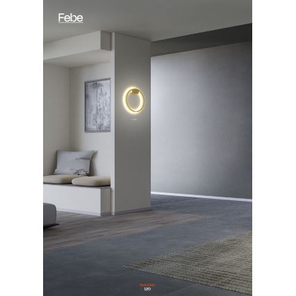 Redo 01-2819 - Himmennettävä LED-seinävalaisin FEBE LED/24W/230V musta