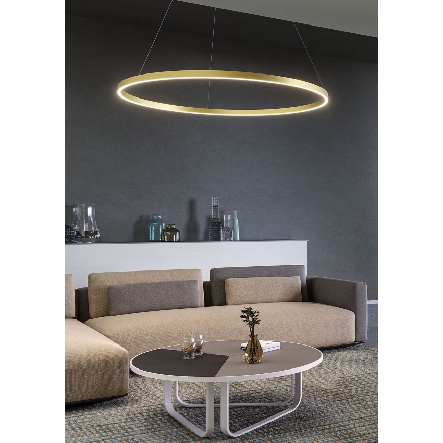 Redo 01-2865 - LED-himmennettävä riippuvalaisin kaapelilla FEBE LED/37W/230V kultainen