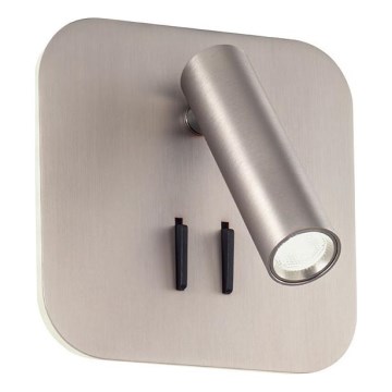 Redo 01-2978 - LED-seinävalaisin QUDA LED/6W/230V + LED/3W 3000K CRI 90 mattakromi