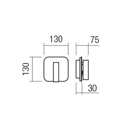Redo 01-2978 - LED-seinävalaisin QUDA LED/6W/230V + LED/3W 3000K CRI 90 mattakromi