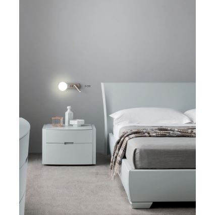 Redo 01-2993 - OASIS LED-seinävalaisin 3W/230V + 1x G9/10W, USB, CRI 90, kiiltävä kromi