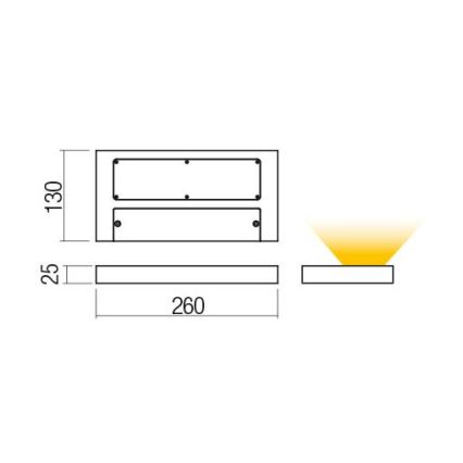 Redo 01-3016 - LED-seinävalaisin LAMINA 2xLED/15W/230V CRI 90 musta