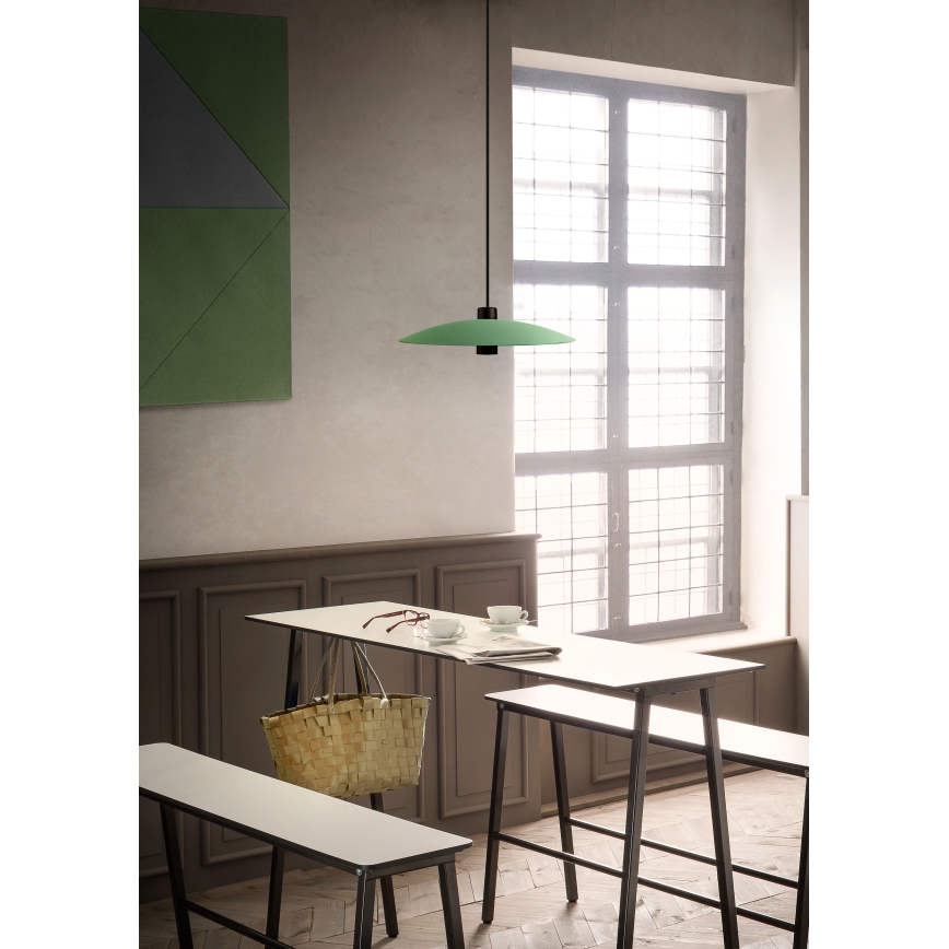 Redo 01-3019 - LED-riippuvalaisin vaijerilla LARS LED/14W/230V + LED/10W, halkaisija 60 cm, CRI 90, vihreä