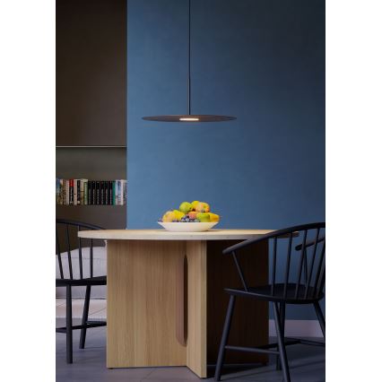 Redo 01-3047 - LED-riippuvalaisin vaijerilla LAKE LED/13W/230V CRI 90, halkaisija 50 cm, musta