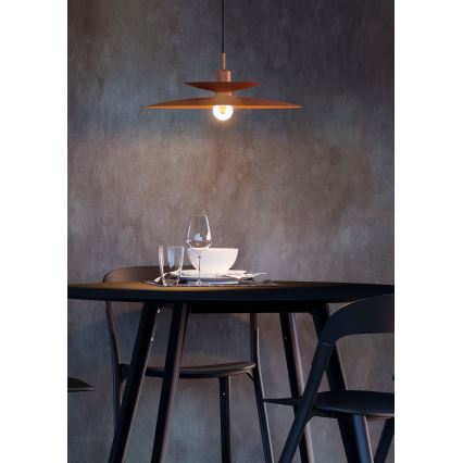 Redo 01-3049 - riippuvalaisin GUNNAR johdolla, 1xE27/42W/230V, halkaisija 50 cm, oranssi