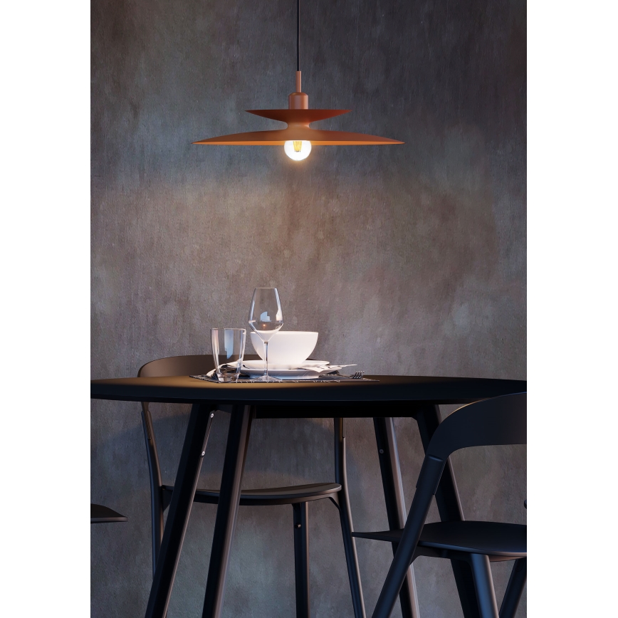 Redo 01-3049 - riippuvalaisin GUNNAR johdolla, 1xE27/42W/230V, halkaisija 50 cm, oranssi
