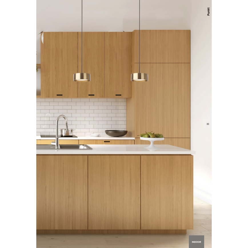 Redo 01-3099 - LED-kattokruunu johdossa PUNKT LED/6W/230V halkaisija 15 cm valkoinen