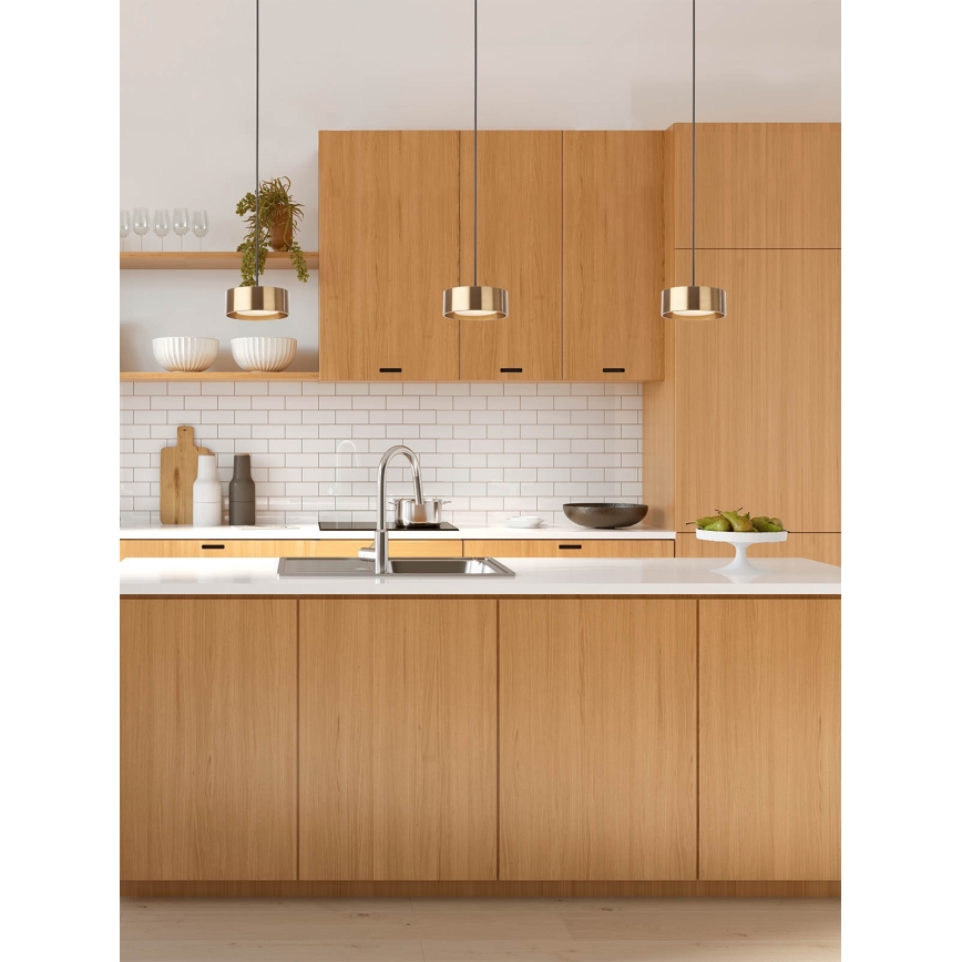 Redo 01-3100 - LED-kattokruunu johdossa PUNKT LED/6W/230V halkaisija 15 cm messinki