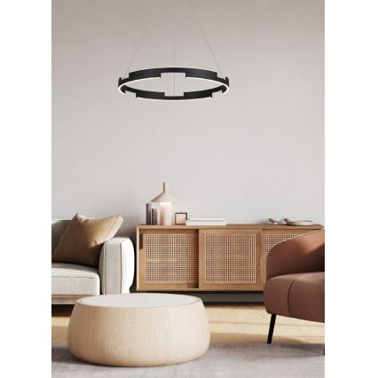 Redo 01-3176 - Himmennettävä LED-kattokruunu johdossa CASTLE LED/45W/230V musta