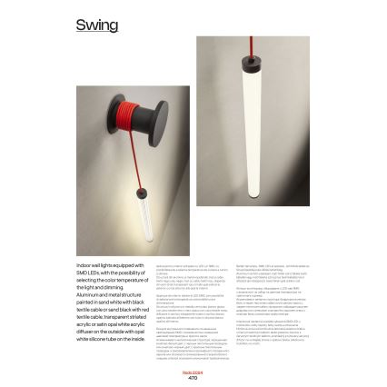 Redo 01-3303 - LED himmennettävä seinälamppu SWING LED/16W/230V 3000/4000K CRI 90 valkoinen