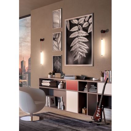 Redo 01-3304 - SWING himmennettävä LED-seinävalaisin LED/16W/230V 3000/4000K CRI 90 musta