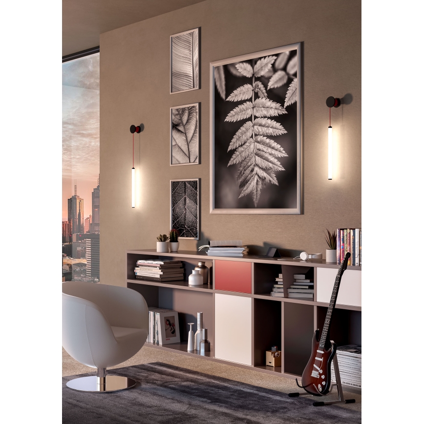 Redo 01-3304 - SWING himmennettävä LED-seinävalaisin LED/16W/230V 3000/4000K CRI 90 musta