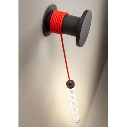 Redo 01-3304 - SWING himmennettävä LED-seinävalaisin LED/16W/230V 3000/4000K CRI 90 musta