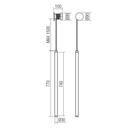 Redo 01-3304 - SWING himmennettävä LED-seinävalaisin LED/16W/230V 3000/4000K CRI 90 musta