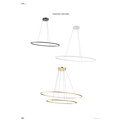 Redo 01-3339 - LEO himmennettävä vaijeririippuvalaisin LED/48W/230V 3000/4000K CRI 90 40x95 cm musta