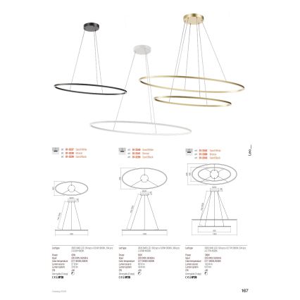 Redo 01-3339 - LEO himmennettävä vaijeririippuvalaisin LED/48W/230V 3000/4000K CRI 90 40x95 cm musta
